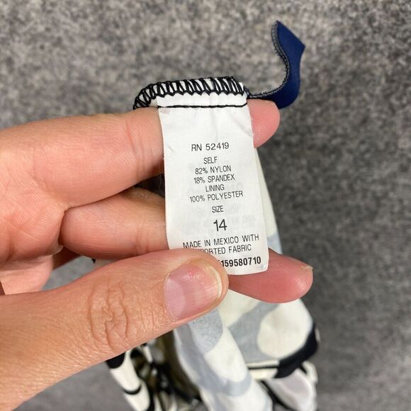 Chaps Tankini Top Women 14 Black Polka Dot Sleeveless Halter Neck Push Up Swim - Picture 6 of 7